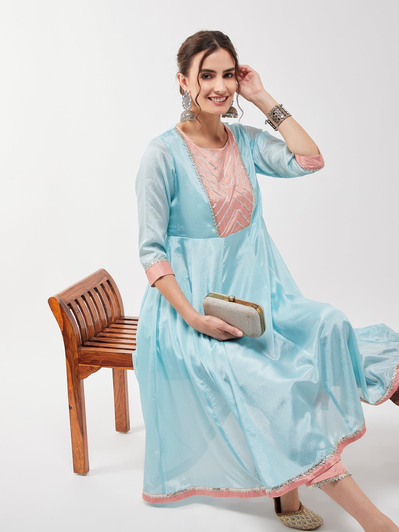 Pastel Flared Kurta – Thread Factory